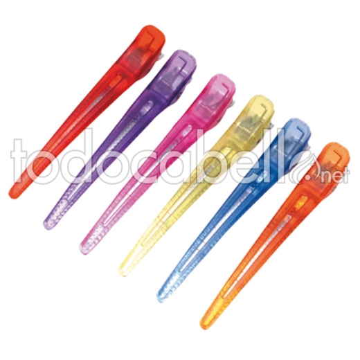 BAG 6 CLIPS ASSORTED COLOURS