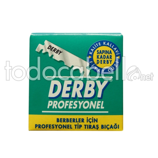 BOX 100 DISPOSABLE BLADES "DERBY PROFESSIONAL"