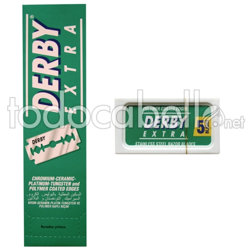 BOX 20 BLISTERS 5 HOLE BLADES "DERBY"