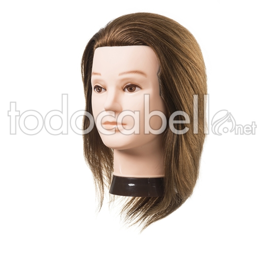 MANNEQUIN HEAD JOE  NATURAL HAIR #6 15-18 CM.