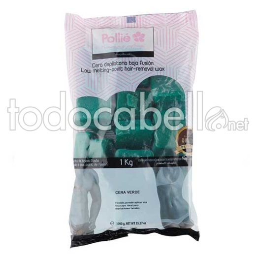 GREEN WAX 1KG.BEADS LOW MELTING