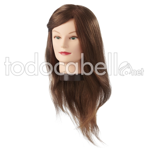 MANNEQUIN HEAD JENNY NATURAL HAIR 45-50 CM.