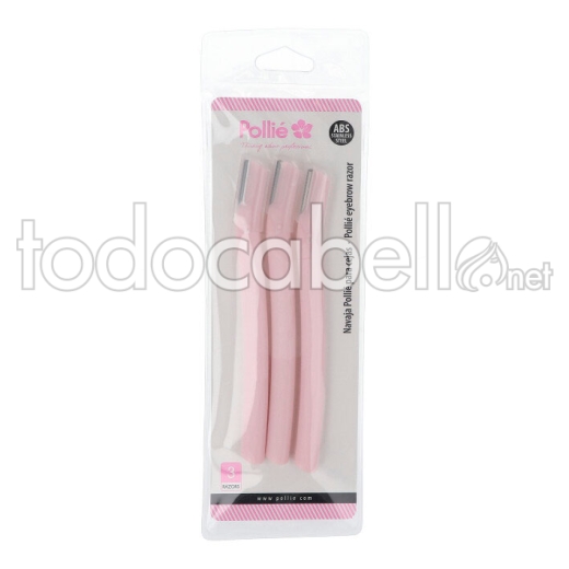 3 POLLIE EYEBROWS RAZOR 13 CM