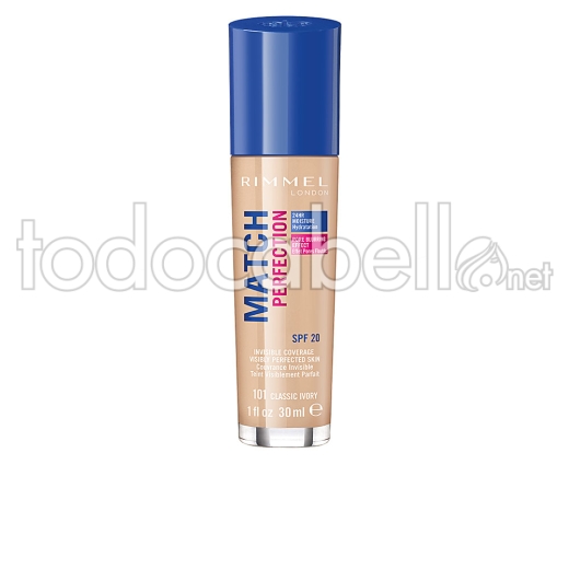 Rimmel London Match Perfection Foundation ref 101-classic Ivory 30 Ml