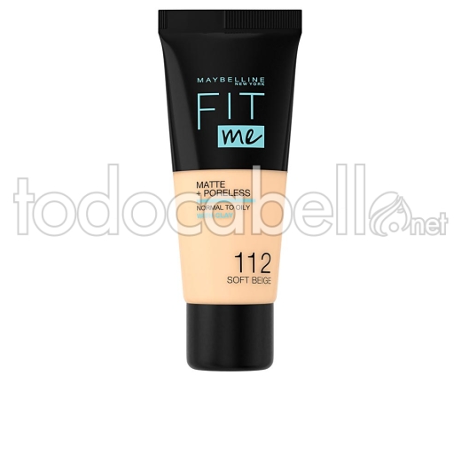 Maybelline Fit Me! Foundation Matte+poreless ref 112-soft Beige 30 Ml