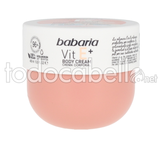 Babaria Vitamin E+ Body Cream 100% Vegan 400 Ml