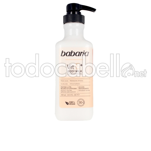 Babaria Vitamin E+ Body Milk 100% Vegan 500 Ml