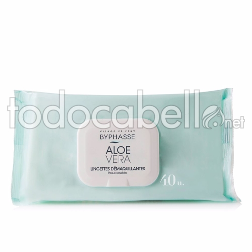 Byphasse Toallitas Desmaquillantes Aloe Vera 40 U