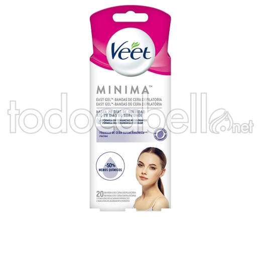 Veet Bandas De Cera Depilatorias Faciales Pure Piel Sensible 20 U