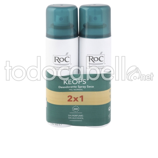 Roc Keops Desodorante Spray Seco Lote 2 Pz