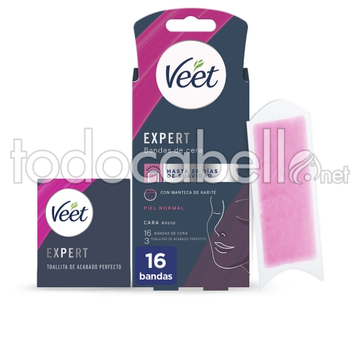 Veet Bandas De Cera Depilatorias Faciales Piel Normal 16 U