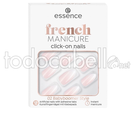 Essence French Manicure Click-on Nails Artificiales #02-babyboomer Style 12 U