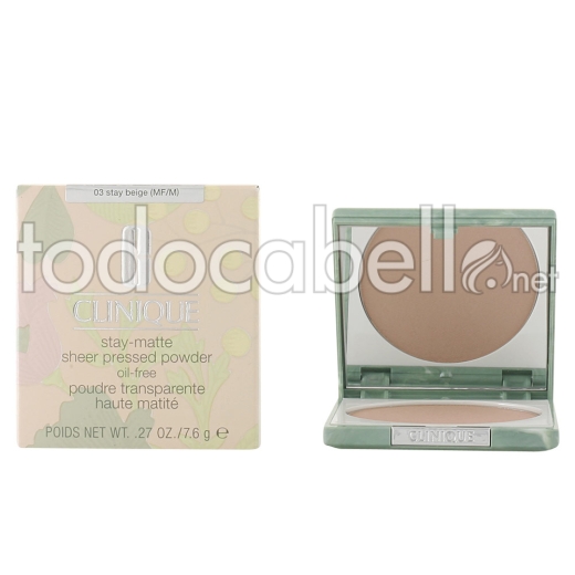 Clinique Stay Matte Sheer Powder ref 03-stay Beige 7.6 Gr