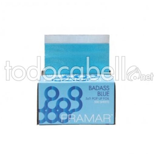 Framar Papel Aluminio Precortado 500 láminas Blue Badass