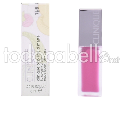 Clinique Pop Liquid Matte Lip Colour + Primer ref 06-petal Pop 6 Ml