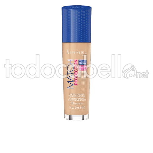 Rimmel London Match Perfection Foundation ref 200 -soft Beige 30 Ml