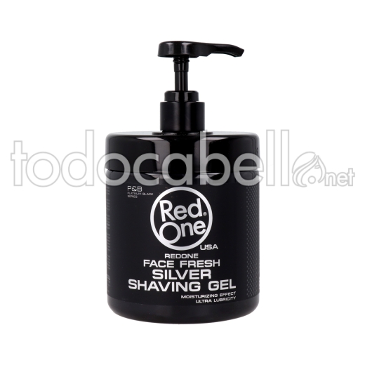 Red One Men Shaving Transparente Silver Gel 1000 Ml