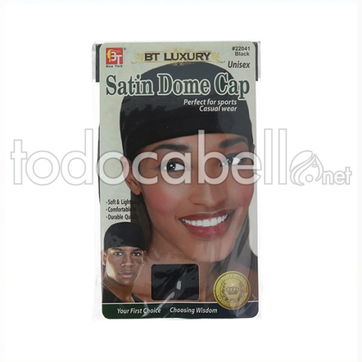 Beauty Town Luxury Satin Dome Cap Unisex Negro (22041)