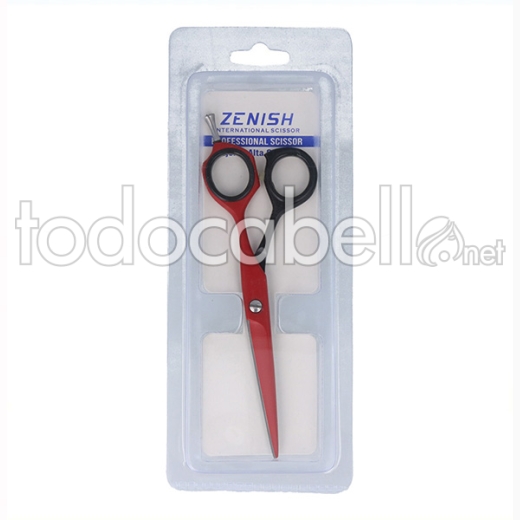 Zenish Tijera Profesional Metal Rojo/negro 6.5"