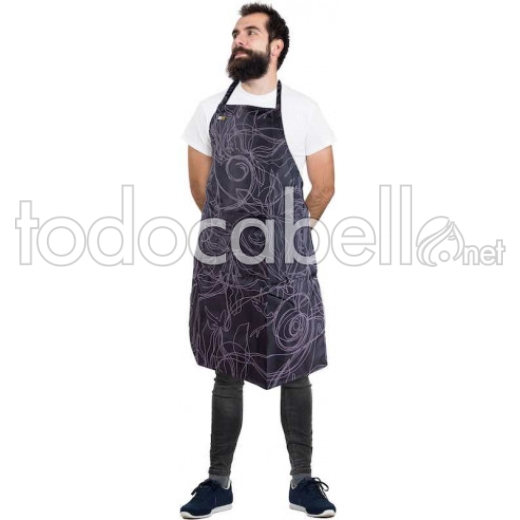 Hairdresser apron Black fabric ref:30051