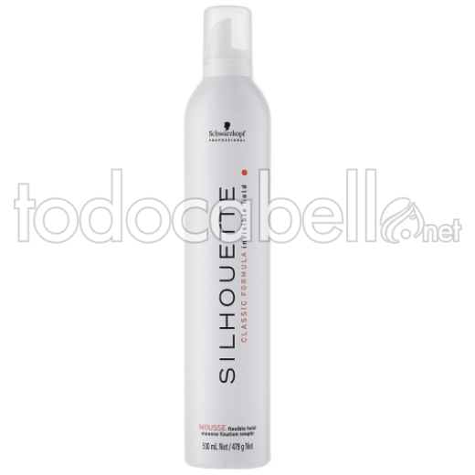 Schwarzkopf Silhouette Mousse Pure.  Foam Flexible Fastening 500ml.