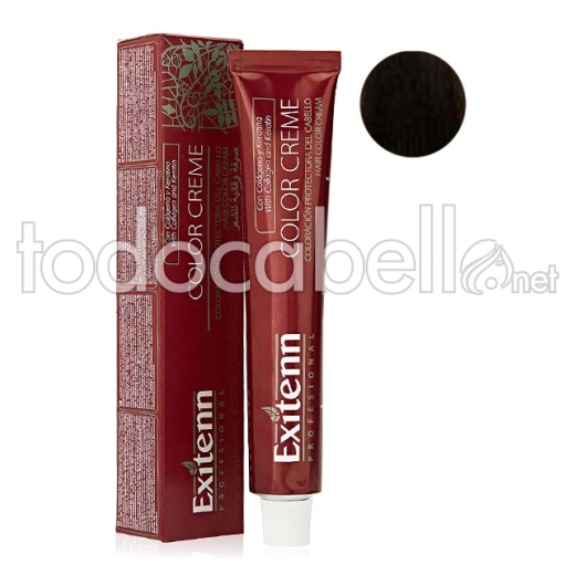 Exitenn Color Creme 60 Ml , Color 707 Rubio Medio Cacao