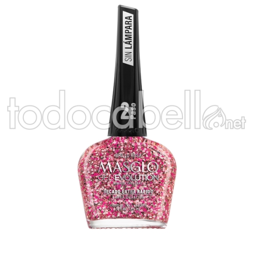 Masglo Esmalte Particulas Gel Evolution BRILLO ROSA 13,5ml