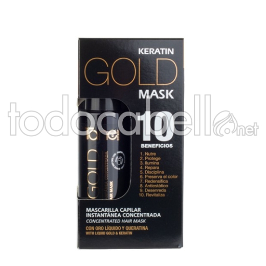 Tahe Keratin Gold Mask.  Mask 10 Benefits 125ml