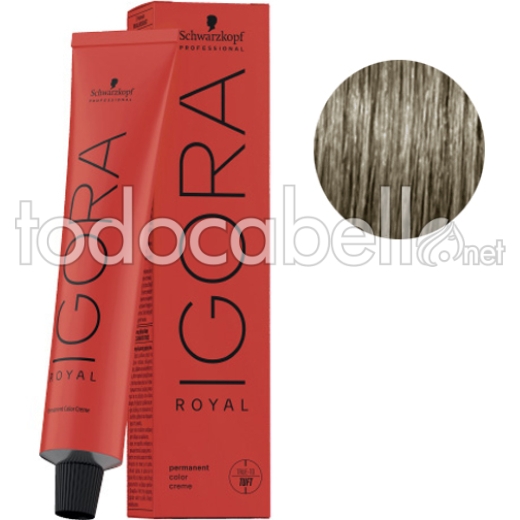 Schwarzkopf Tinte Igora Royal Cool 7-13 Rubio Medio Ceniza Mate 60g + Oxigenada en promoción