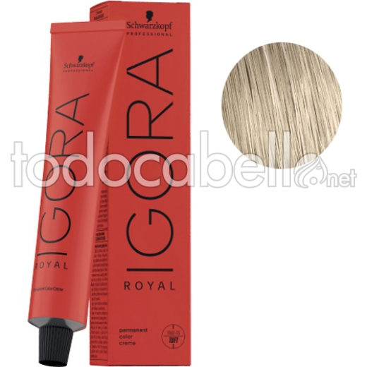 Schwarzkopf Tinte Igora Royal Cool 9-19 Rubio Muy Claro Ceniza Violeta 60g + Oxigenada en promoción