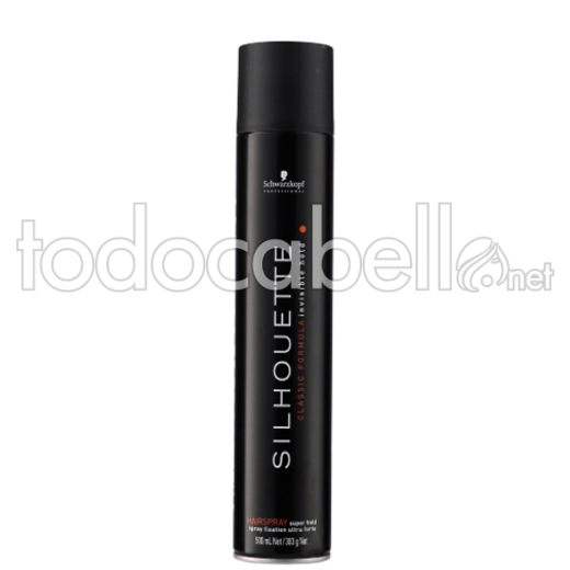 Schwarzkopf Silhouette Hairspray Pure.  Extra Strong Fixing Lacquer 500ml