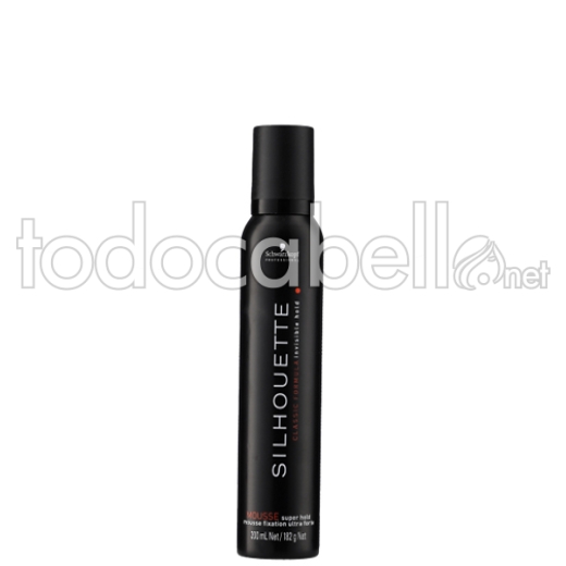 Schwarzkopf Silhouette Pure Mousse.  Extra Strong Holdup Foam 200ml.