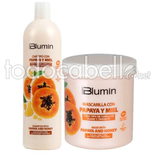 Blumin champu y mascarilla Papaya y Miel