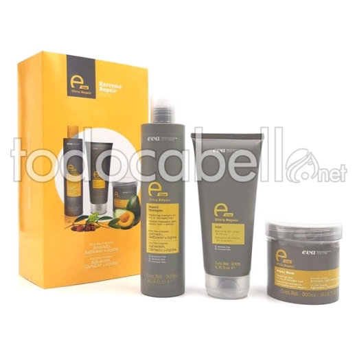 Eva Professional Pack E-Line Repair (Champú 300ml + Emulsion@22 Nutritiva 200ml + Mascarilla 300ml)