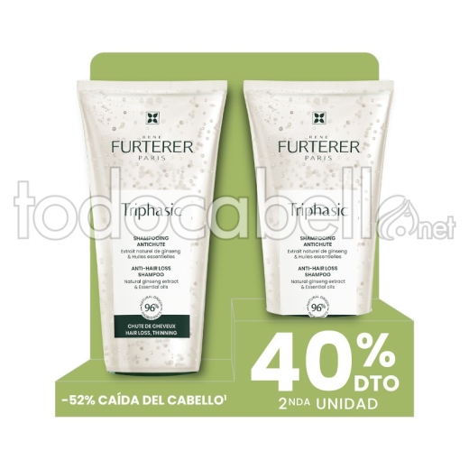 Rene Furterer Triphasic Champú Anticaída Lote 2 X 200 Ml