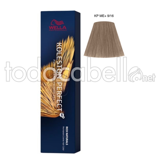 Wella Koleston Perfect ME+ Rich Naturals 9/16 Very Light Blonde Violet Ash 60ml