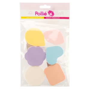 BAG 6 SPONGES MAKE-UP FANTASIE COLOURS