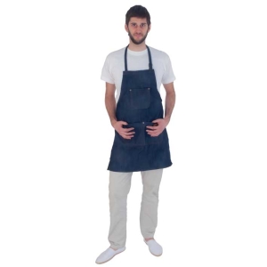 BLUE JEAN FABRIC APRON 75X65 CM