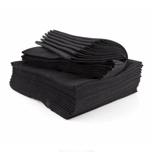 BAG 25 BLACK SPUNLACE TOWELS 40X80