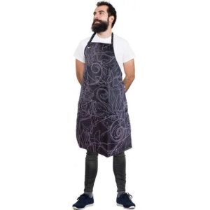 Hairdresser apron Black fabric ref:30051