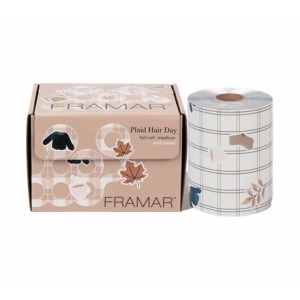 Framar Papel Aluminio Rollo Mediano Grabado Plaid Hair Day