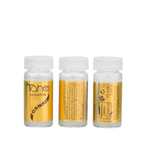 Tahe Botanic Keratin Gold Ampoules Shapes .Oro Liquid Pure Keranite