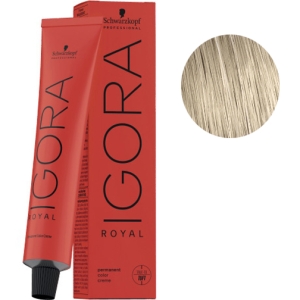 Schwarzkopf Tinte Igora Royal Cool 9-19 Rubio Muy Claro Ceniza Violeta 60g + Oxigenada en promoción