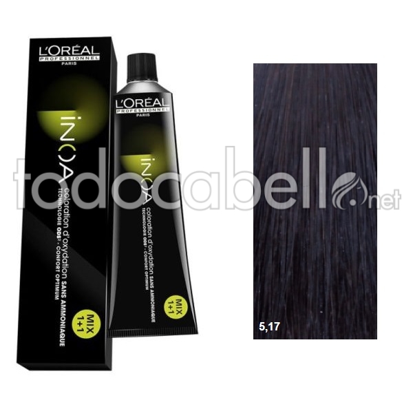 L'Oreal INOA 5,17 Light Brown Cold Ash 60g WITHOUT AMMONIA